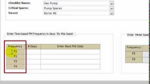 Add Time Based PM Frequency to Equipment Software