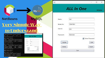 Java : Insert , Update , Delete and Edit  form  with JDBC using NetBeans | MYSQL Database #coding