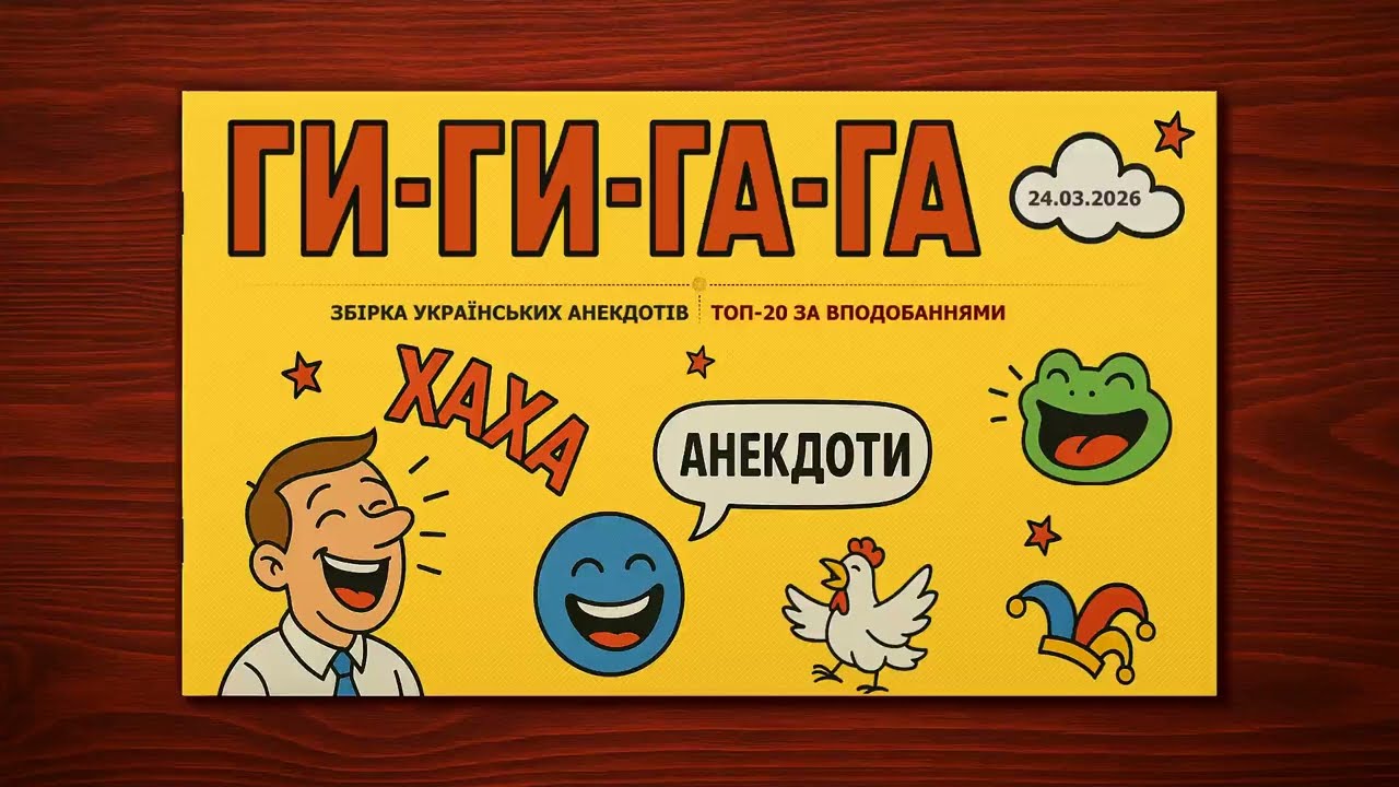 АНЕКДОТИ. Збірка ТОП-20 за вподобаннями. ГИ-ГИ-ГА-ГА - Гумористично-розважальний журнал.
