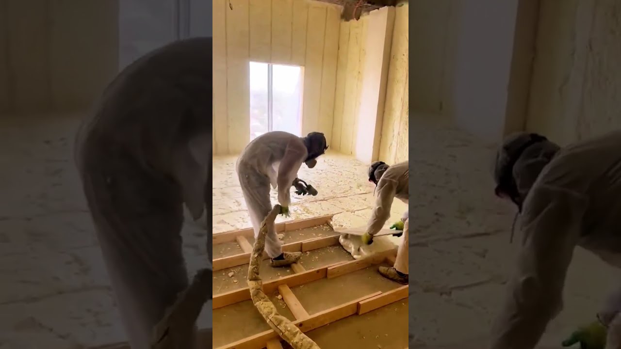 Spray Insulation Foam Process Good Tools And Machinery Make Work Easy