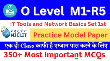 O Level M1-R5 IT Tools July 2022 Set 1 | Complete Solved Paper in Hindi | Part 2nd | By Javed Sir