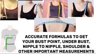 Sewing Formulas & Calculations | Bust Span, Bust Point, Shoulder, Waistline, chest #sewinghacks