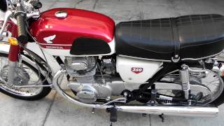 HONDA CB 350 1969 - K1 Candy Red & White - 20.000 km - FullHD