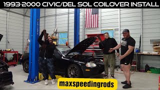 1993-2000 Honda Civic / del Sol coilover install maxspeedingrods t7 racing suspension by Speedokote refinish network 1,110 views 2 months ago 15 minutes