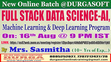 FULL STACK DATA SCIENCE-AI Online Training @ DURGASOFT
