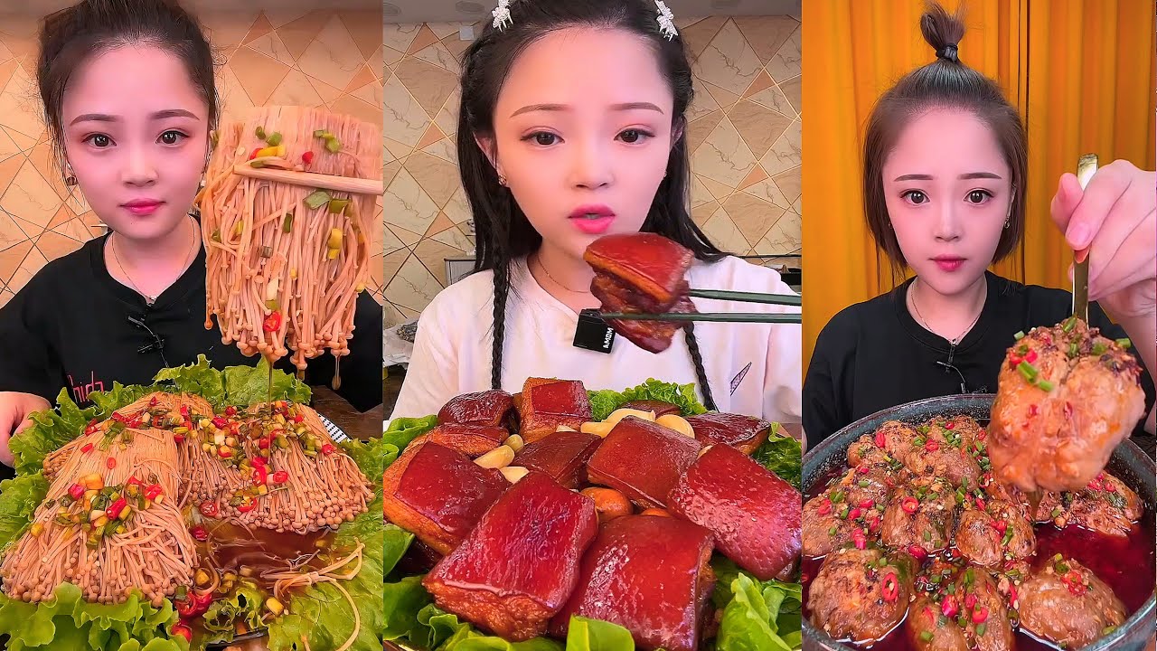 Real Mukbang :) spicy Pork Bellly Soothing Sounds While Enjoying Delicious 먹방 모음이 팅쇼 리얼 사운드 #1669