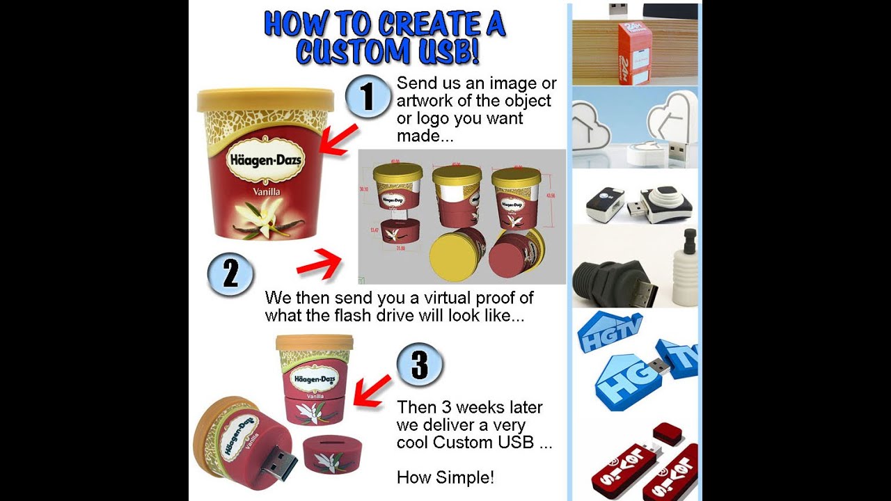 how to make a custom usb flash drive - YouTube
