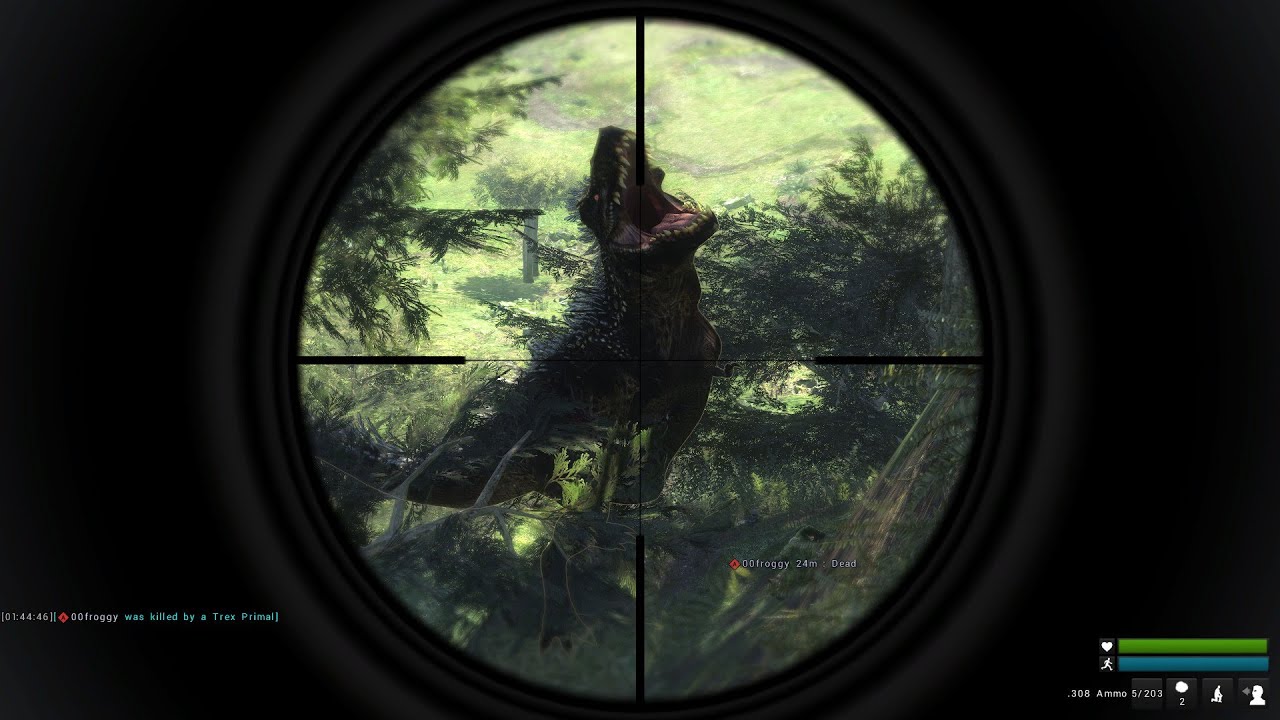 theHunter:Primal-- Killing a Queen Primal with Froggy and an Extra T-rex Joined the Party