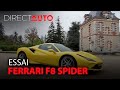 Ferrari f8 spider  supersportive au grand air 