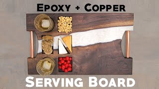 Trash Wood To Treasure - Epoxy & Copper Cutting Board | Serving Board