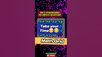 Math Grid Puzzle: Find the Missing Number!