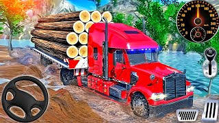 Log Transporter Truck Driving Simulator 2023 - Offroading Truck Drive - Android Gameplay screenshot 5