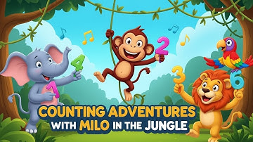 Counting Adventures with Milo in the Jungle | Learn Numbers with Animals for Kids | Animagic Studio