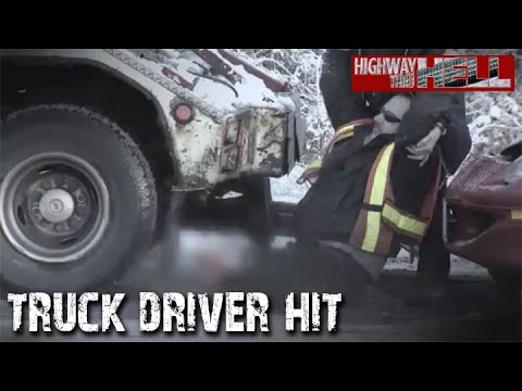 Truck Driver Hit on Highway Thru Hell - YouTube