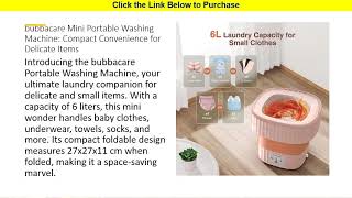 bubbacare Mini Portable Washing Machine: Compact Convenience for Delicate  Items 