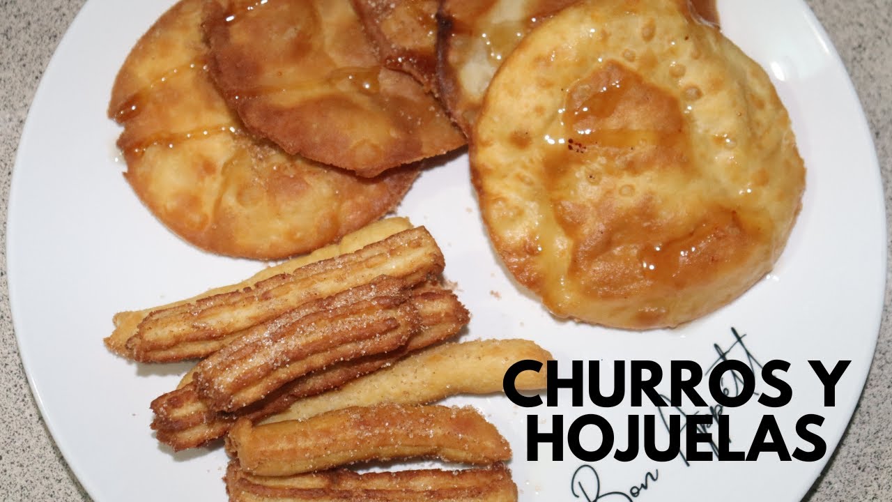 CHURROS Y HOJUELAS CON HARINA TRES ESTRELLAS | RECETA FÁCIL Y DELICIOSA | Cocinando con Sara