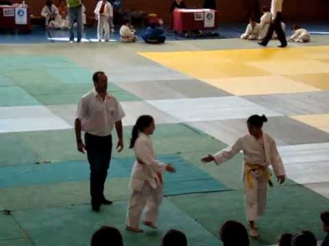 Combate de Judo. Patricia Mora.