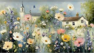 Cottage Wildflower Village TV Frame Art Pastel Floral Landscape Digital Art for Samsung Frame TV screenshot 5