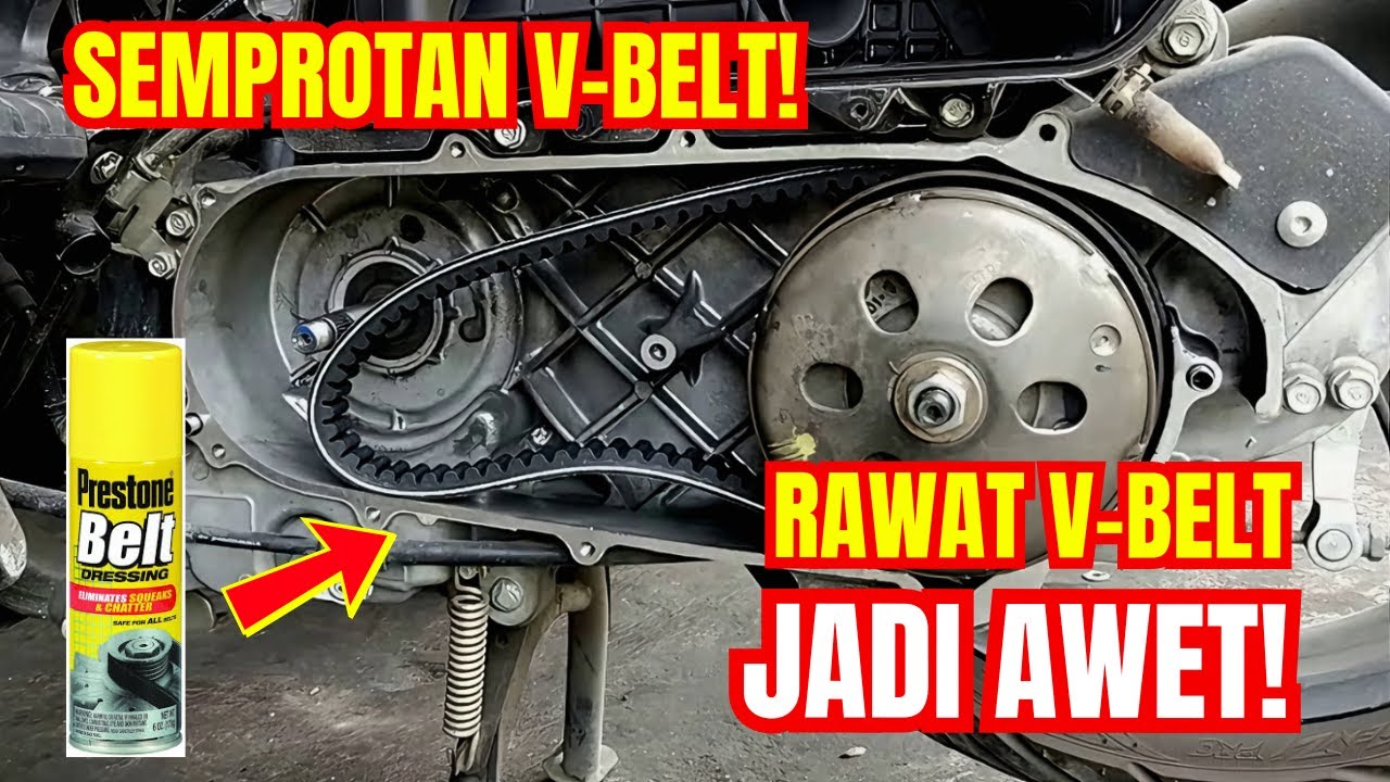 5 PELUMAS V-BELT & FANBELT MOBIL & MOTOR! | Hilangkan Decit & Belt Jadi ...