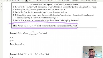 Unit 3  3 1 The Chain Rule Video 2