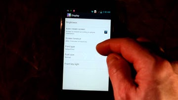 How to change screen brightness on the Optimus L9 smartphone