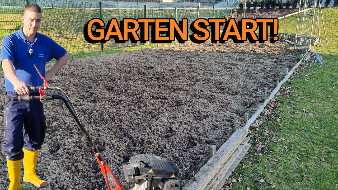 Beete fräsen & Pferdemist einarbeiten – Saisonstart im Gemüsegarten
