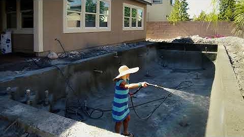 How to Cure your Concrete Pool Shell - Time-lapse