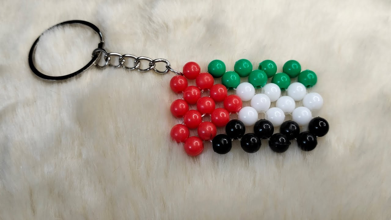 طريقه عمل ميداليه علم فلسطين من الخرز بطريقه سهله جدا 🌹👌