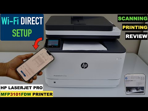 HP Laserjet Pro MFP 3101fdw Wi-Fi Direct Setup iPhone, Wireless Printing & Scanning !!