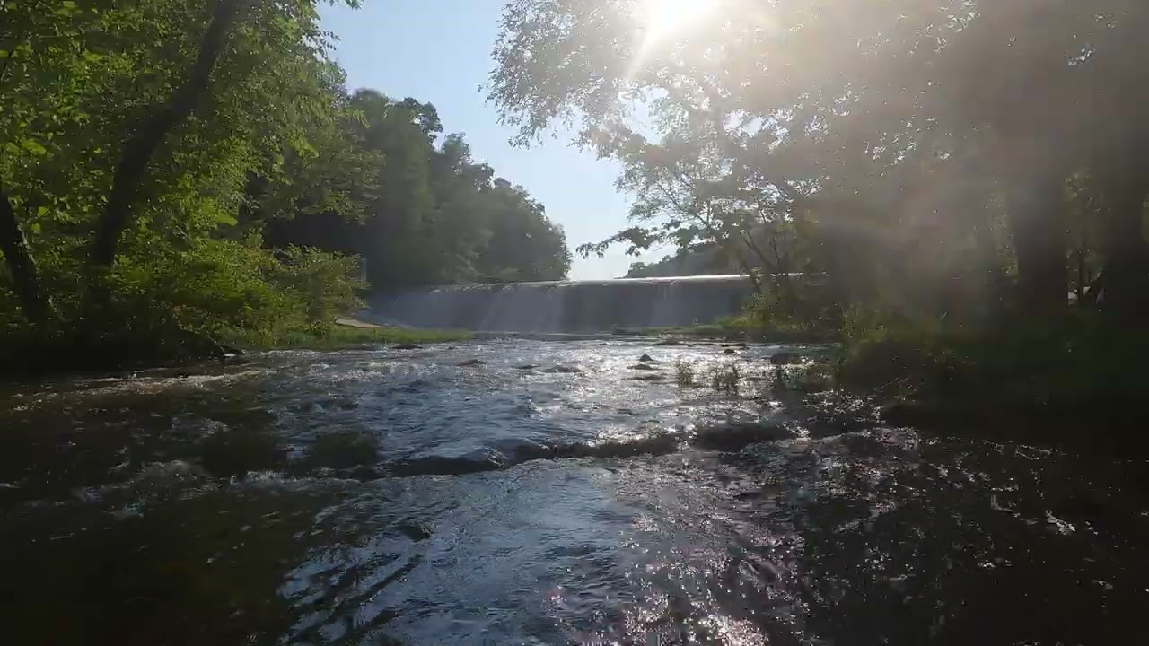 Distant Waterfall Dreams ~ Flowing Creek & Faraway Dam