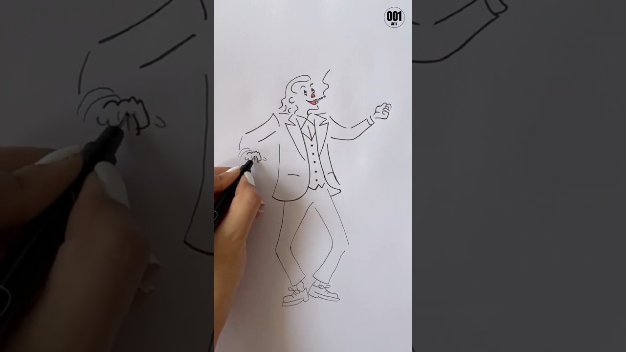 How to draw JOKER Easy 