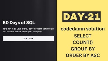 day 21 | 50 Days of SQL | SELECT | GROUP BY | ORDER BY | SQL Query