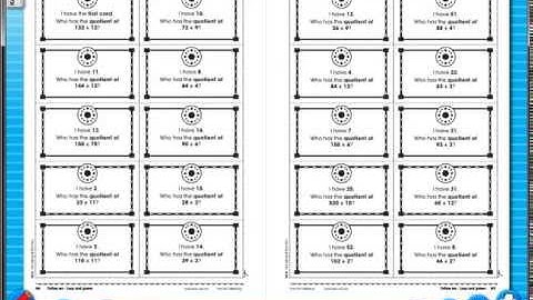 Follow Me Loop Card Games - Maths eBook demo video