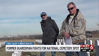 Former guardsman fights for national cemetery spot