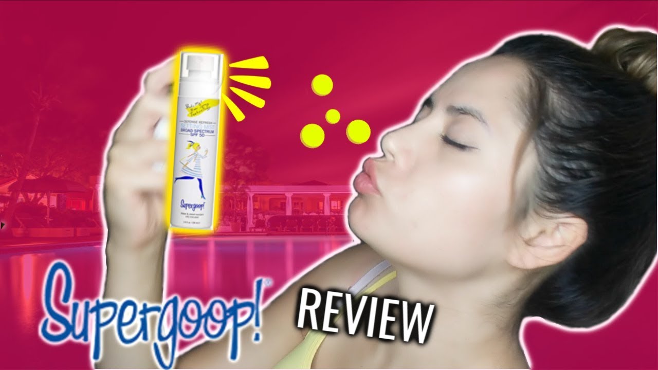 Supergoop Setting Mist Review + Demo | SPRAY SUNSCREEN DEMO - YouTube