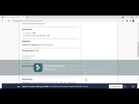 August Lunchtime-codechef