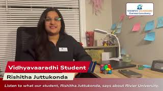 Rishitha Juttukonda Shares Her Rivier University Journey | Vidhyavaaradhi
