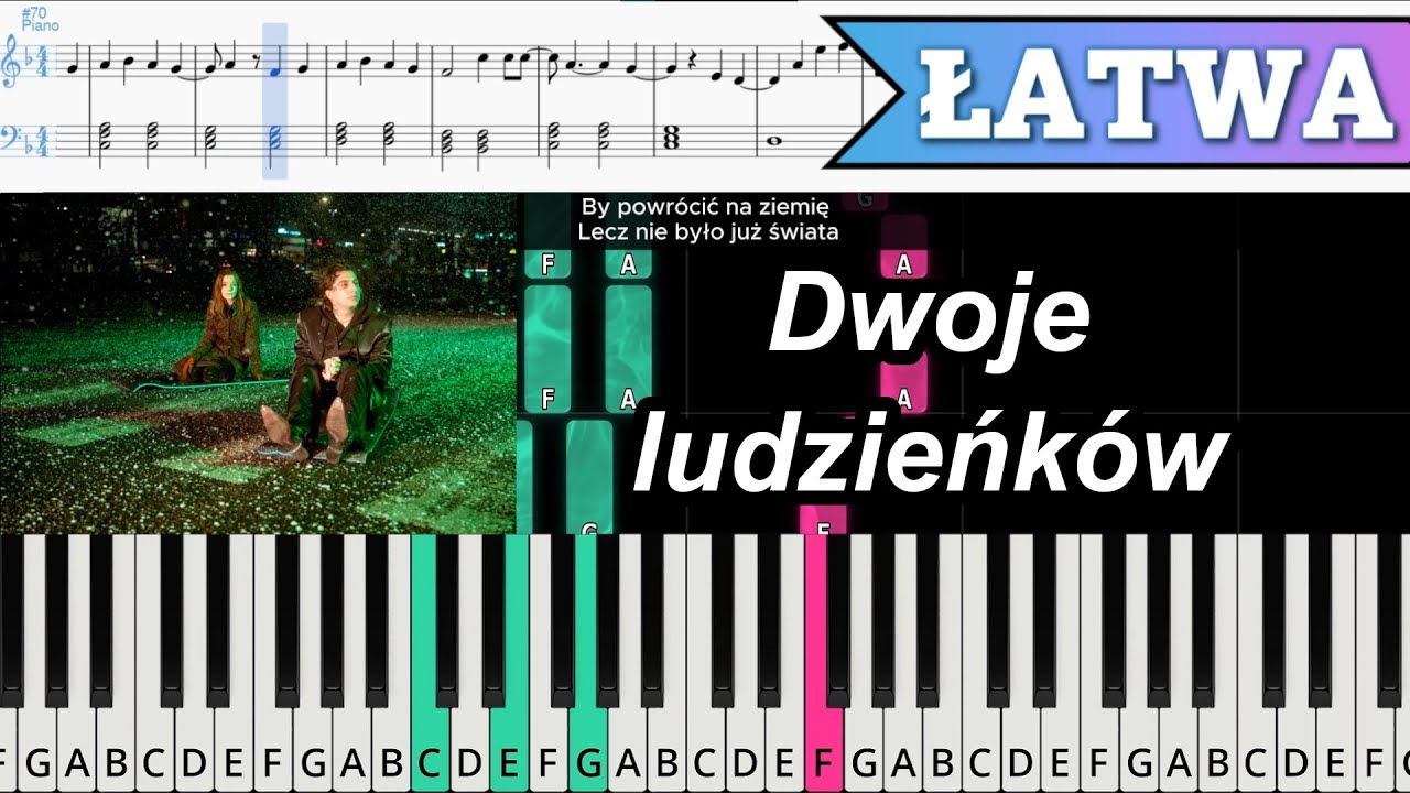 Dwoje ludzieńków (B. Leśmian) - sanah, Sobel | ŁATWY PIANO TUTORIAL | TEKST + NUTY