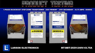 1-Phase Buck/Boost Step-Down Transformer - 252V Primary - 240V Secondary - 43.75 Amps - 50/60Hz
