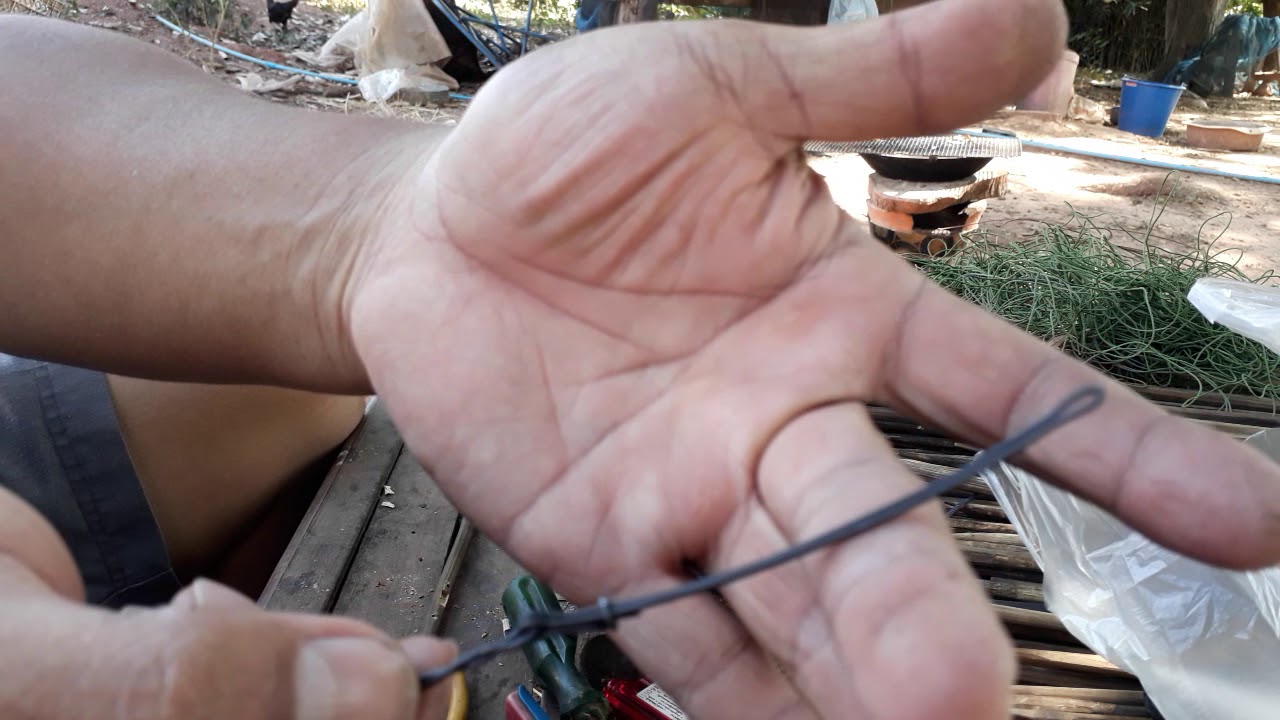 วิธีทำ กับดักหนูนาแบบเหยียบ บ่วงดักหนูนา เอนกประสงค์ แบบละเอียด บ่วงเหยียบ ใว้ไช้เองครับ