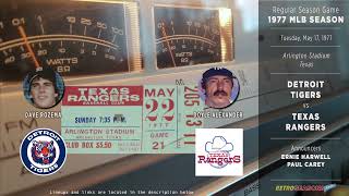 1977-May-17 • DET/TEX • Detroit Tigers vs Texas Rangers - Classic Baseball Radio Broadcast
