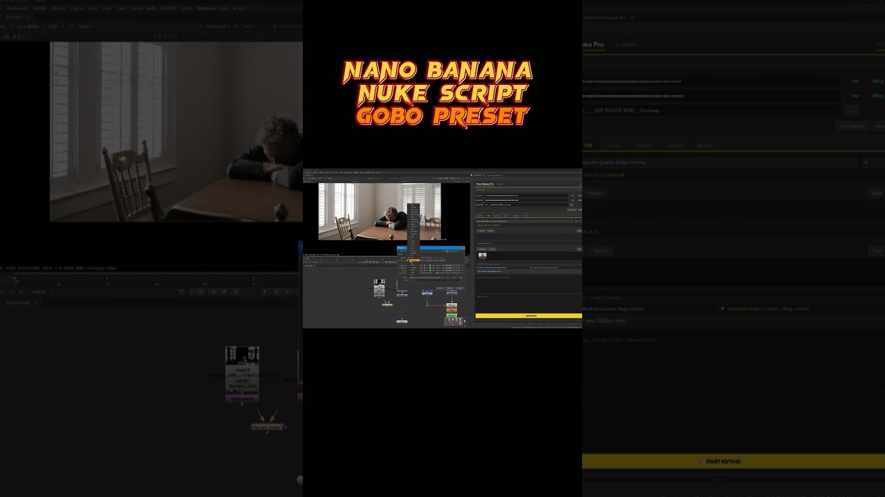 Nano Banana Nuke - Gobo 프리셋 합성 