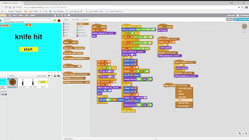how to make a knife hit game on scratch pt.5(start button and end screen)