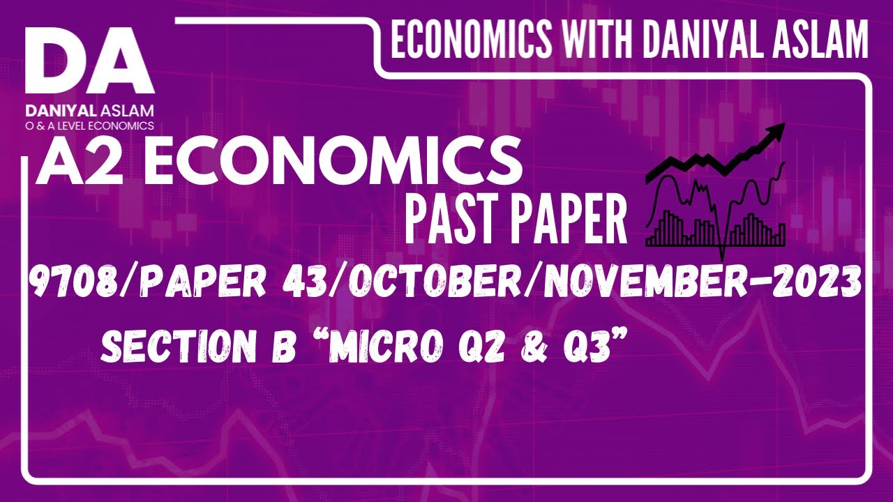 A2 Economics 9708 Oct/Nov 2023 Paper 43 Section B (Micro) |How to answer 20 Markers|