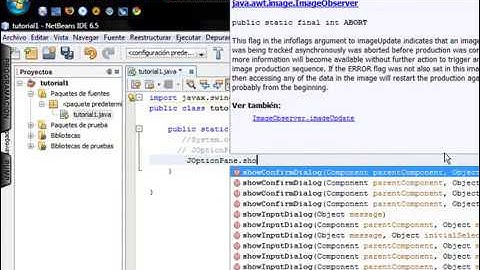Tutorial 1 Java NetBeans - Introduccion y uso de JOptionPane.flv