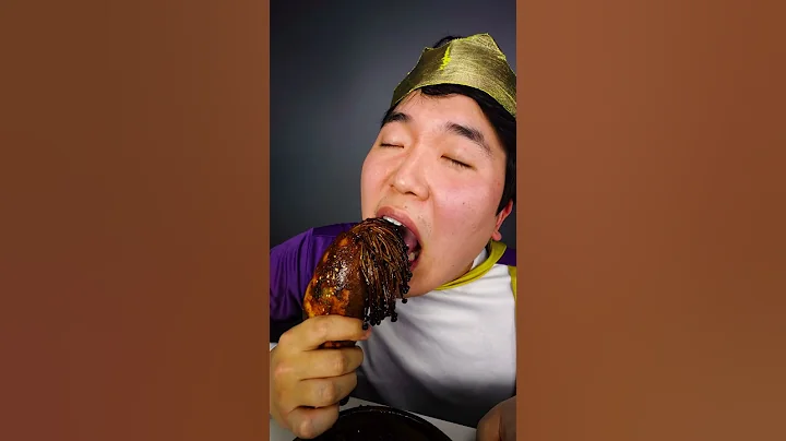ASMR Mukbang Mara squid enoki mushrooms, pork belly | TikTok Funny Videos | HUBA #shorts