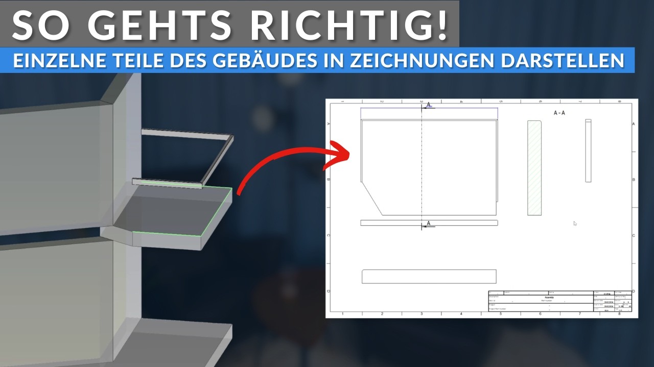 Einzelne Teile des Gebäudes in Zeichnungen darstellen | TopSolid Steel Tutorial