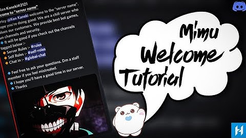 Mimu bot welcome message | mimu welcome message tutorial