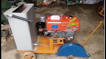 Máy cắt bê tông chạy dầu, máy cắt mặt đường nhựa đầu nổ D15