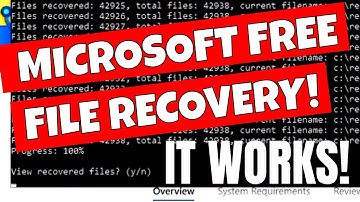 GRATIS Bestandsherstel van MICROSOFT Windows File Recovery